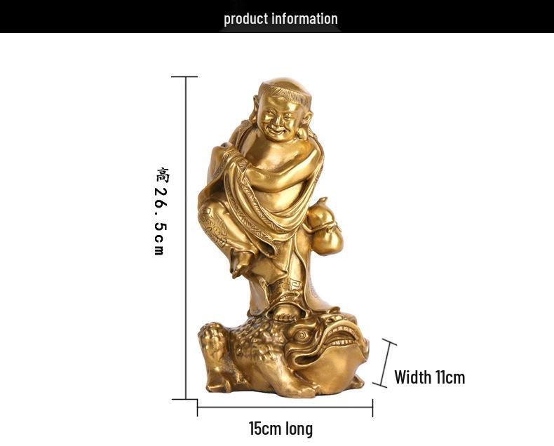 Copper Liu Hai Golden Toad Ornament Home Decor