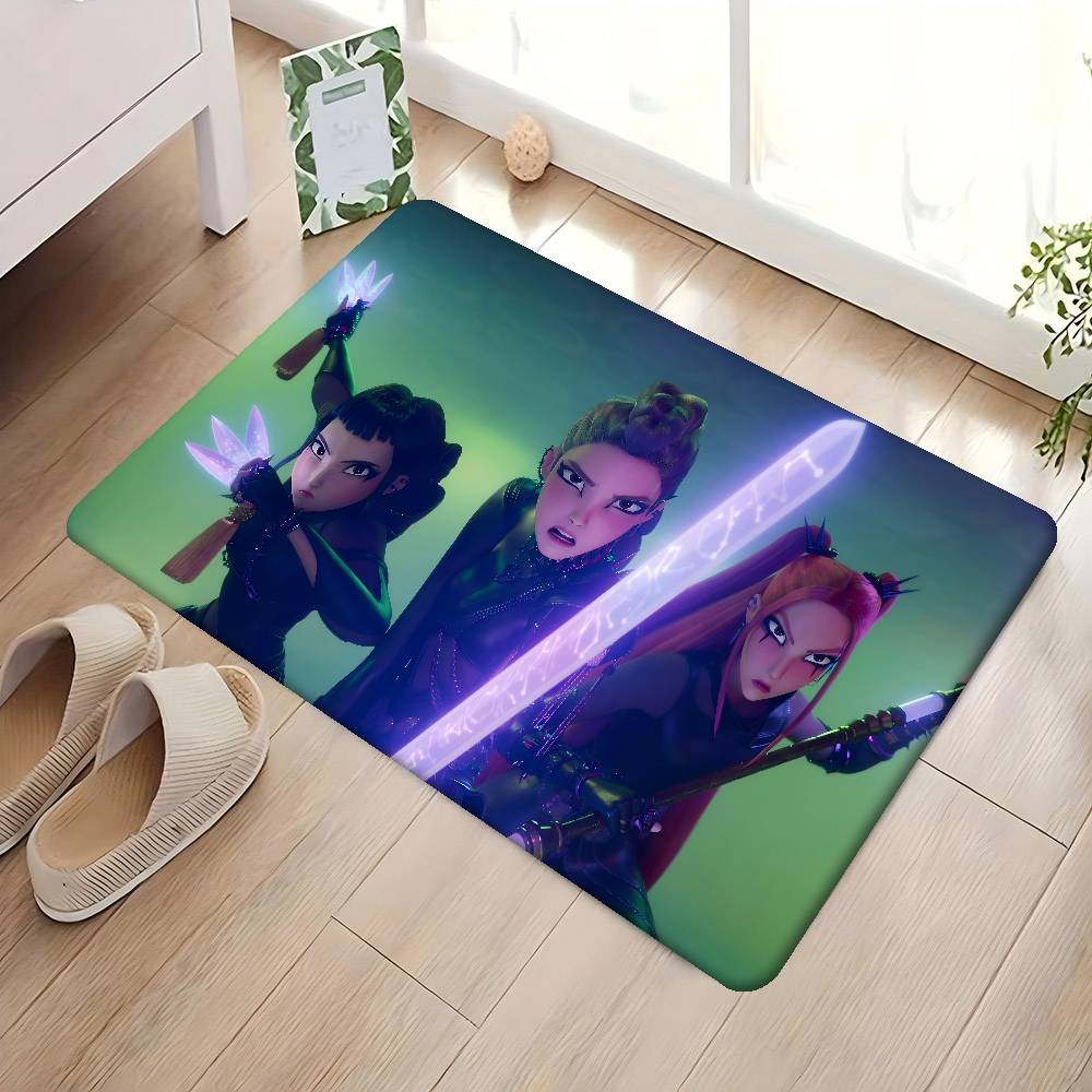 

KPop Demon Hunters Floor Mat Cheaper Anti-slip Modern Living Room Balcony Printed Bedside Mats 40x60 cm