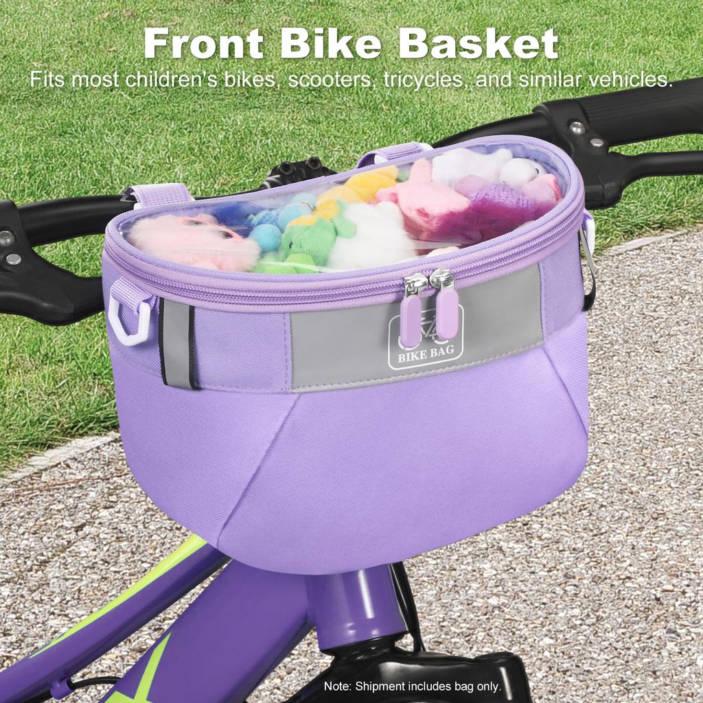 Bicycle Front Bag Easy To Install Front Frame Handlebar Bag for Girls Boys Toddlers Or Scooter Accessories