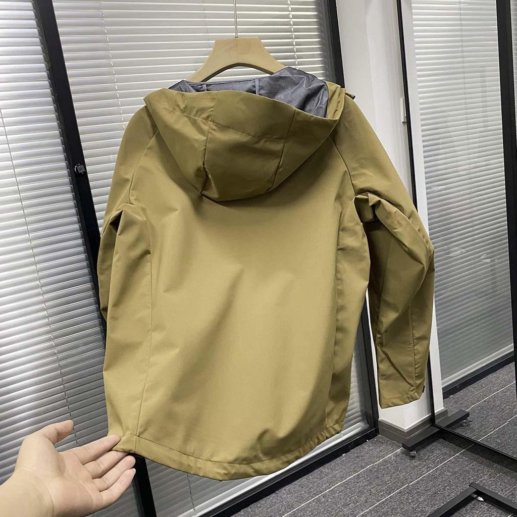 Men's Urban Tech Windproof Waterproof Softshell Jacket with 2K+ Magnetic Buckle for Spring/Autumn