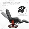 Reclining Swivel Chair With Footrest Black