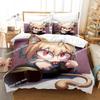 Comforter 3D Anime Game Melty Blood Neco Arc Bedding Set Printed With Bed Soft Single Double Queen Super King Size