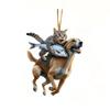 Yousheng Hanging Ornament Funny Animal Pendant with Lanyard Easy To Hang Realistic Design 2D Car Rearview Mirror Pendant