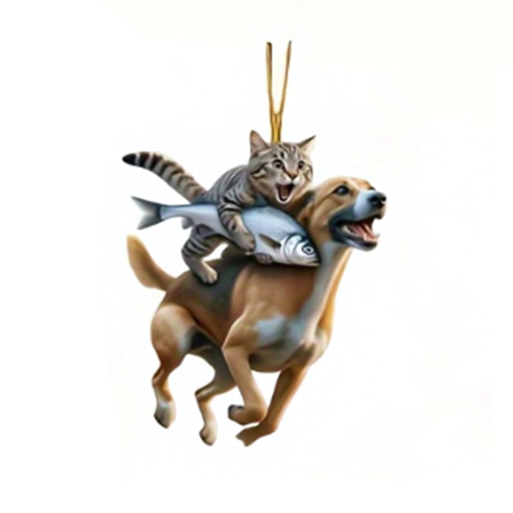 Yousheng Hanging Ornament Funny Animal Pendant with Lanyard Easy To Hang Realistic Design 2D Car Rearview Mirror Pendant