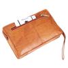 Men's leather pouch with wrist strap
