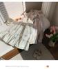 2026 Summer Korean Style Ruffled Puff Sleeve Sundress for Girls
