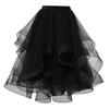 Women's Casual Solid Color Mesh Skirt Latin Dance Skirt Ballet Fish Tail Mid Length  Skirt