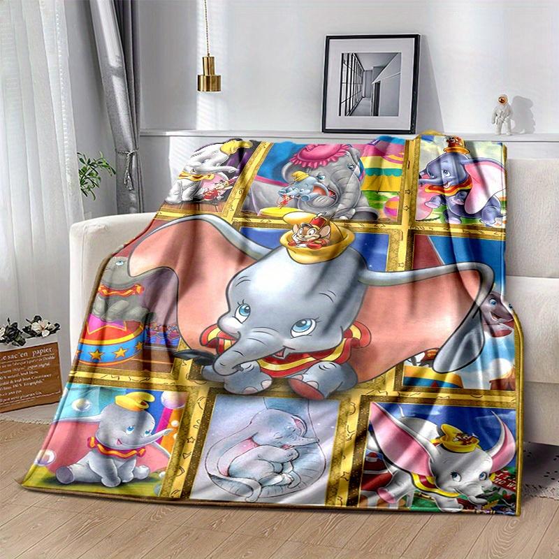 1pc. Disney Dumbo Elephant Circus Scene Throw Blanket, Home Office Outdoor Gift for Kids Adults, Soft Warm Plush Microfiber Blankets, 50x60 Inches