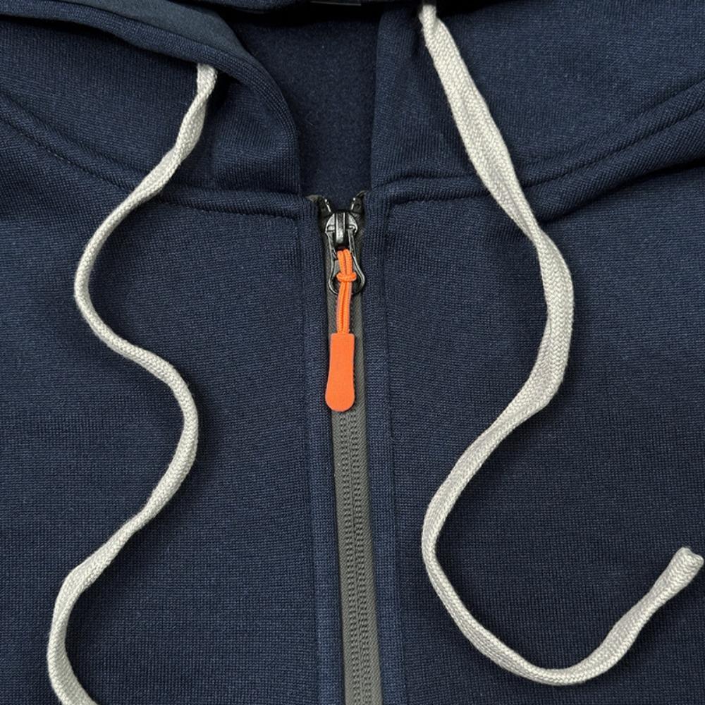 Trendy Innovative Sweatshirt Autumn and Winter Men's Fleece Loose Large Pocket Large Zipper Hoodie
