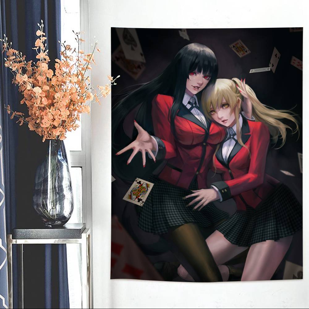 Japanese Manga Kakegurui Hanging Bohemian Tapestry Hippie Wall Hanging Bohemian Wall Tapestries Mandala Wall Hanging Home Decor