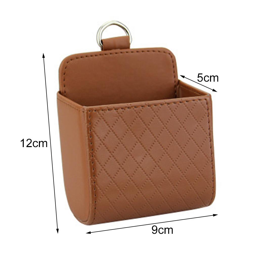 Car Airs Vent Storage Bag,Dashboard Tidy Hanging Leather Organizer Box,Glasses Phone Holder,Storage Organizer Car Accessorie