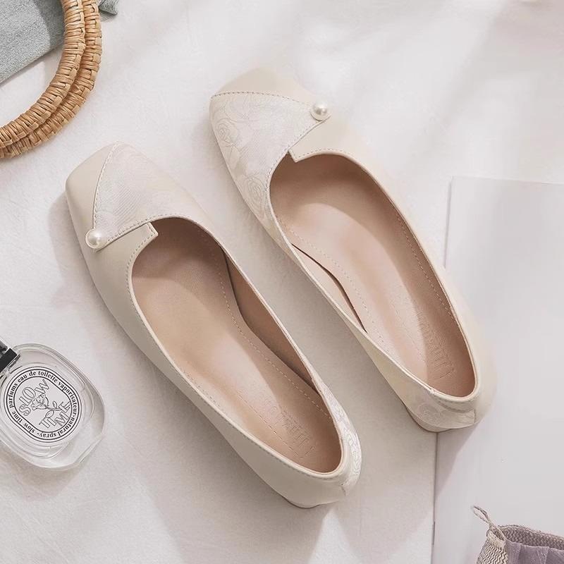 Women Cute Sweet Light Weight Office Career Pumps Lady Elegant European Stylish Slip On Anti Skid Work High Heel Shoes