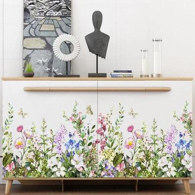 2 Teile/satz DIY Wandtattoos Wandbild 3D PVC Wandaufkleber Blumen Wandaufkleber für Wohnzimmer Schlafzimmer Küche Wohnkultur Tapete