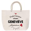 Beach Bag - PLANETEE - Geneviève's Bazaar of Love - Rope Handle - Large Size - Personalized Multicolored Cotton