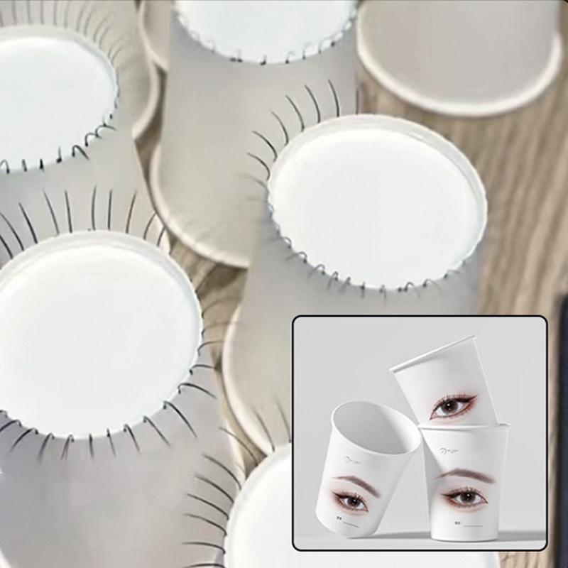 20/50Pcs Beauty Eyelash Practice Paper Cup Eyelash Extension Practice Beginner Lashes Training Disposable Paper Cups Versatile