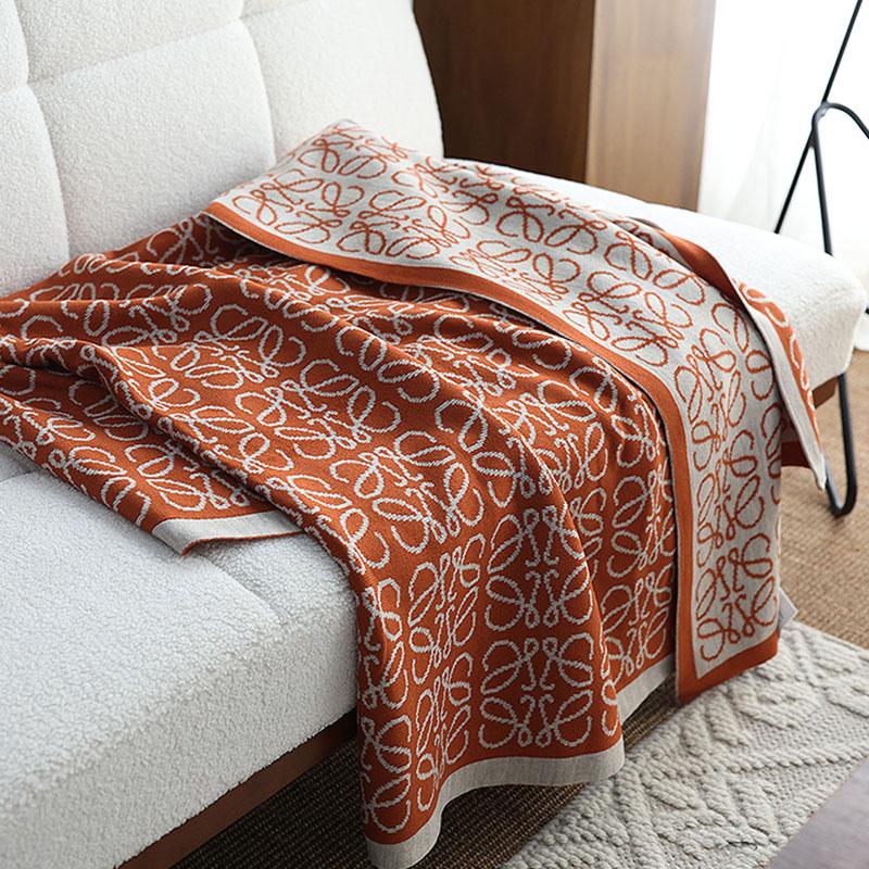 American Knit Throw Blanket Spring Autumn Decorative Sofa Cover Woven Blanket Soft Light Luxury Bedspread Boho Shawl Warm
