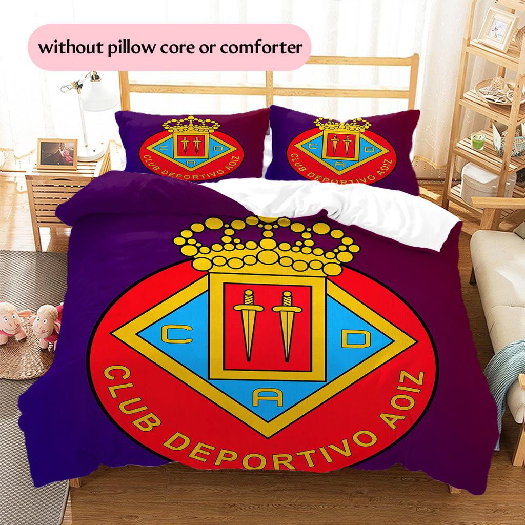 CD Aoiz Pattern Bedding Quilt Set Home Decoration Gift (1 * duvet cover + 2 * pillowcase without core)