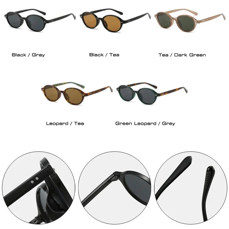 SHAUNA Retro Small Oval Men Rivets Sunglasses Fashion Women Dark Green Sun Glasses