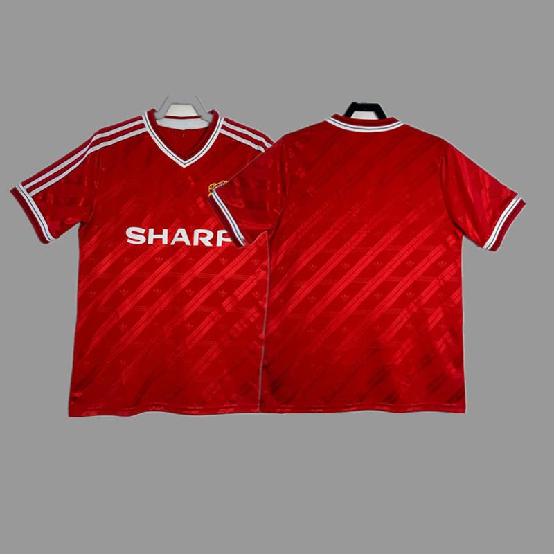 Man L Retro Jersey Football Jersey No. 7 Beckham Cantona C Ronaldo Rooney Giggs Jersey