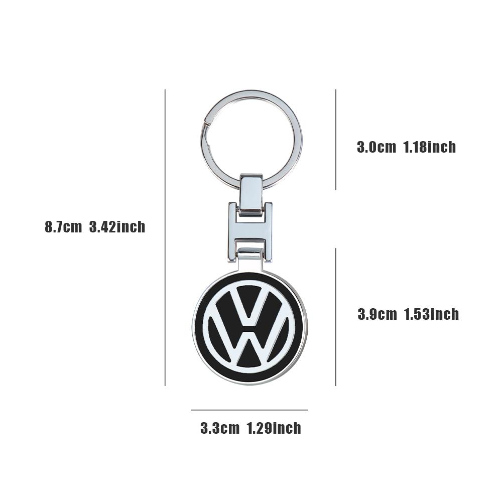 Metal/Leather Car Key Ring Braided Rope Key Case Key Chain valve cap for Volkswagen VW RLine GTI R Touareg Polo Jetta MK8 Passat ze4