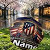 Custom Name Personalized Atletico Madrid Print Umbrella, Auto Open Close, 8‑Rib Sturdy Frame, Commute Camping Hiking Use, Birthday Gift