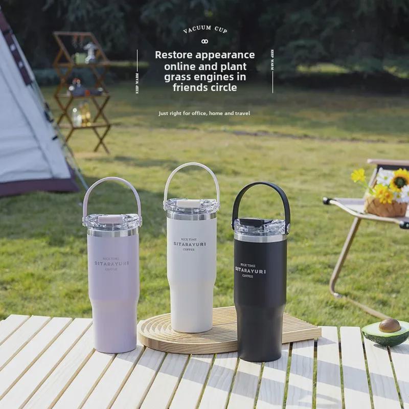 High-Quality Stainless Steel Thermos with Dual Straw - Perfect for Fitness Enthusiasts and Car Use