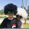 Funny Wig Cap Fluffy Wavy Head Wig for Birthday Dress Performance Props Hair Cap Header Reactive Party Supplies