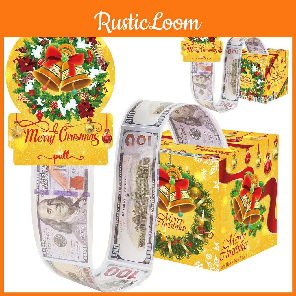 Gift Christmas Party Box With Bell Theme And Cash Enclosure Celebrations For