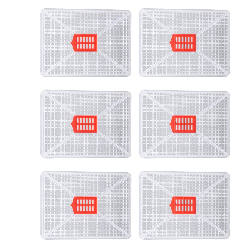 6pcs Plastic Square Buckle Queen Bee Cage Beekeeping Cage for Artificial Swarming Introduction of