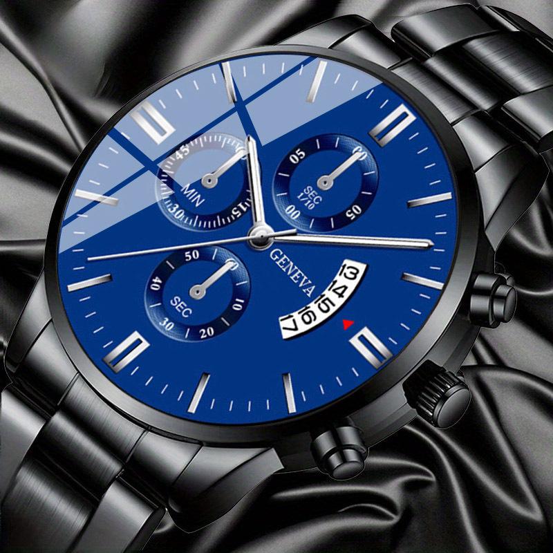 3 Stück/Set Lässige Mode Herrenuhr Herrenuhr Set Quarz Uhr Perfektes Geschenk für Männer