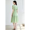 Summer Waist Cinching Slimming Dress with Elegant Temperament, Mid Length Skirt for Women