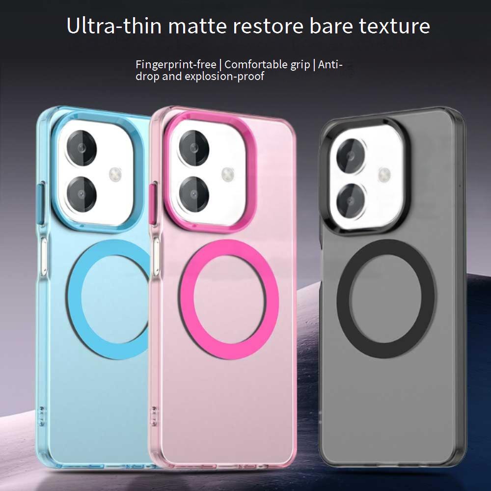 Magsafe Matte Phone Case For Oppo A5 5G A3 5G/4G (2024) A3x 4G Protective Case Magnetic Wireless Charging Shockproof Back Cover
