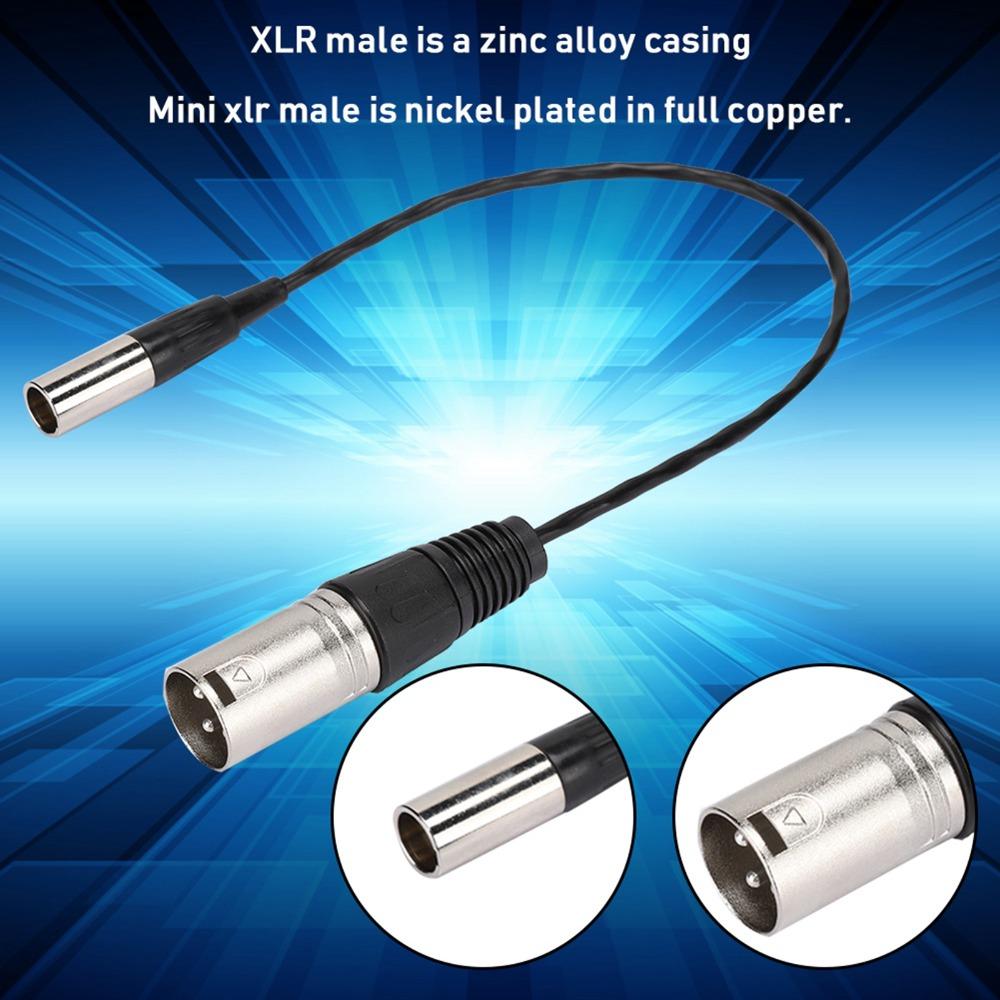 30cm/11.81in Audio Camera Mic Cord Transfer Cable for Canon Audio Cable Camera Microphone