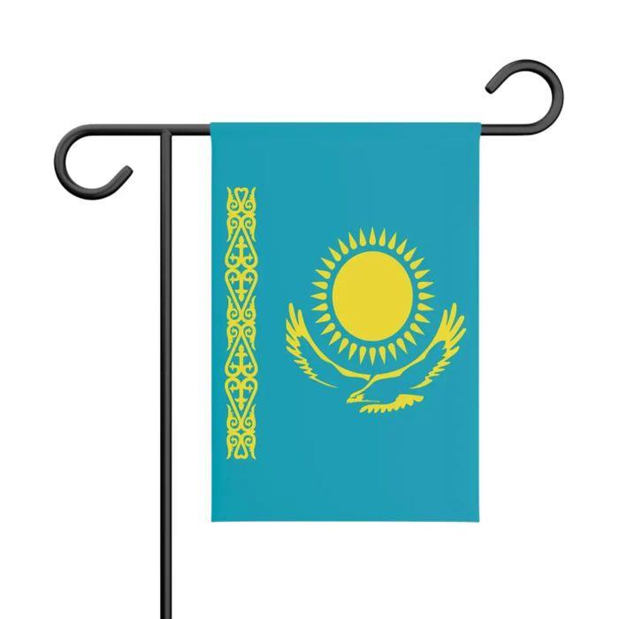 Drapeau - Kazakhstan - 32 X 47.5 Cm - Polyester - Impression Recto/verso - Multicolore