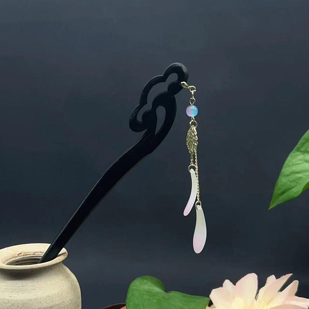 Grampo de Cabelo com Borla de Sândalo de Alta Qualidade para Penteados Updo de Hanfu Cheongsam