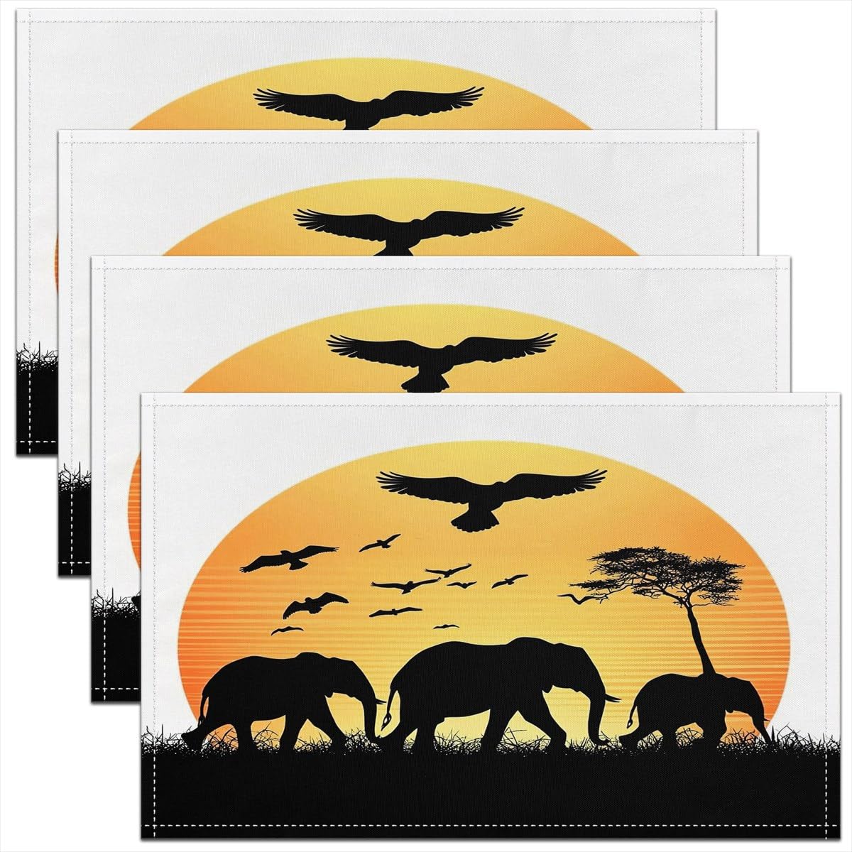 

Cute Dog Placemats Set of 4 18 x12 Kids Dachshund Floral Table Place Mats for Boys Girls Teens Puppy Dog Placemat 4pcs-12x18