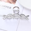 European & American Metal Cat Claw Hair Clip - Leaf Design for Ponytails