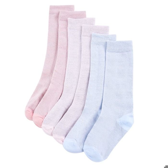 Chaussettes enfant - vidaXL - x5 - Rose pâle - 75% coton - Taille élastique