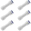 1/4" Quick Connect Check Valve,6PCS Push to Connect One Way Check Valve,TTZEZE One-way Through Water Purifier Check Valve Quick Connect Fitting RO