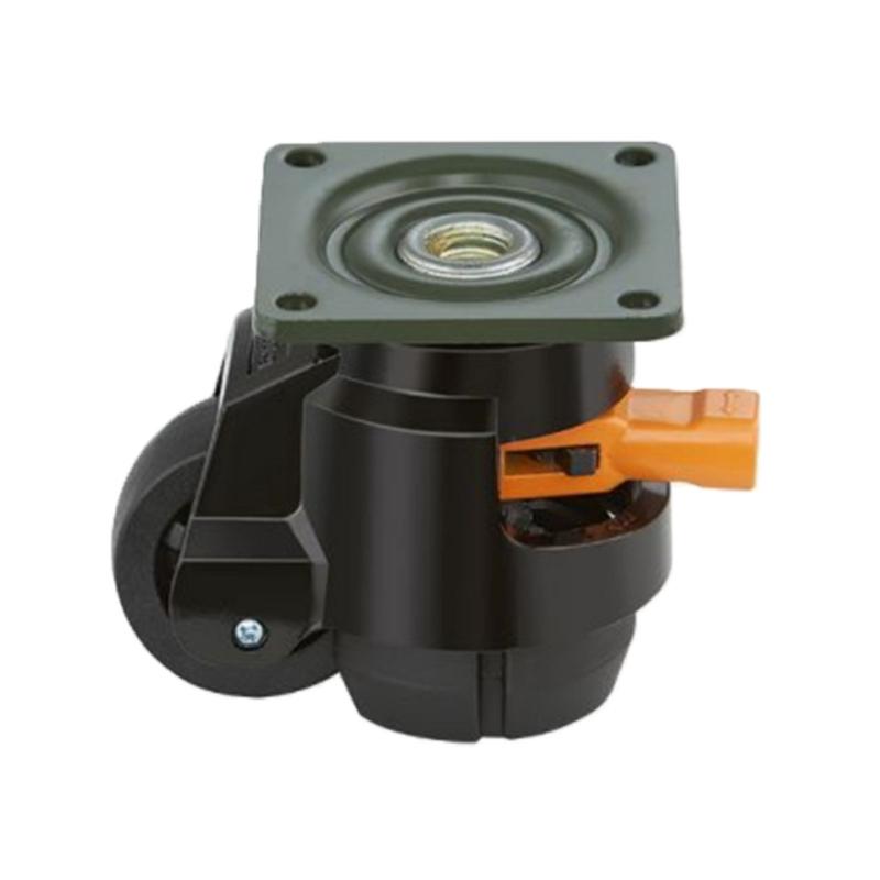 4Pcs Leveling Casters Wheel with Ratchet Arm Heavy Duty Swivels Caster Height Adjustable Feet for Machine, Industrial