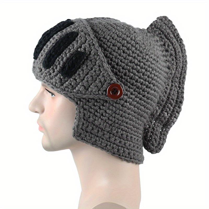 Unique Hand-Knitted Vintage Acrylic Skullies&Beanies with Cozy and Warm Knitted Visor Mask Design for Men Winter Cap,funny Gifts