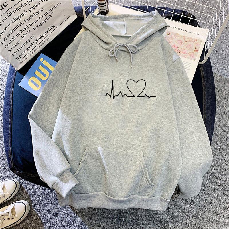 Women Sweater Hoodie With Print Pattern For Casual Winter Wear