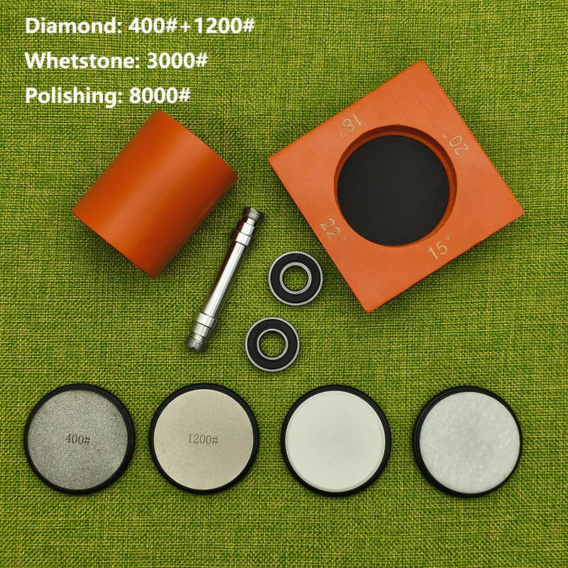Ascuțitor de cuțite cu role Instrument de ascuțit cuțite multi-unghi pentru cuțite de bucătărie - Kit de ascuțitor de cuțite oferă 15 20 18 22 grade