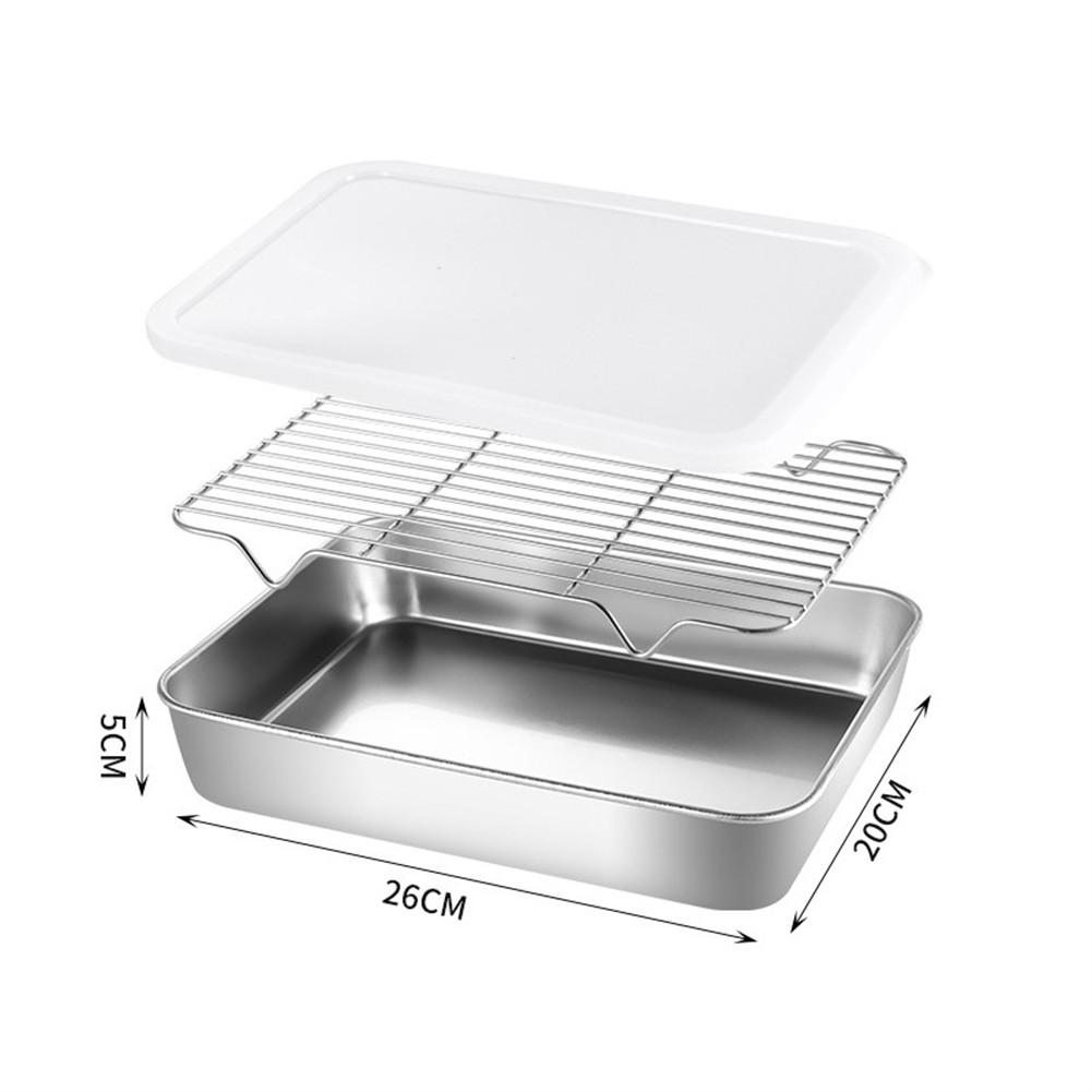 Stainless Steel Baking Pan with Cooling Rack For Kitchen Storage Solution