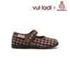 Vulladi X Harrystweed Mary Jane Girls Shoes Houndstooth Brown 4131