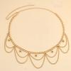 Alloy Waist Chain With Multilayer Gemstone Design For Summer And Winter Wear