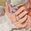 Exquisite Adjustable Open Ring With Geometric Design And Brilliant Zirconia For Women Trendy