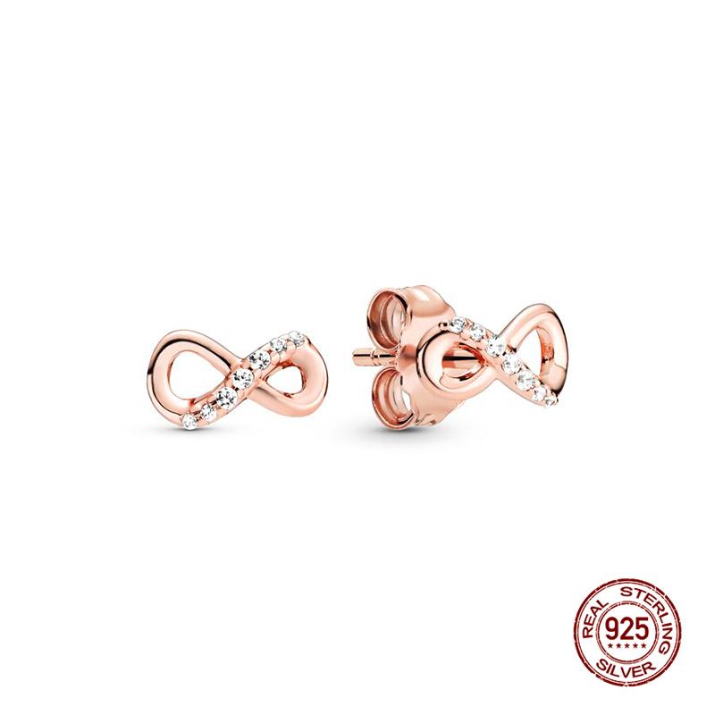 Copper Exquisite Sun & Moon Earrings Women Jewelry Luxury Gifts Original Design Lnfinity Heart Stud Earrings Fashion Jewelry