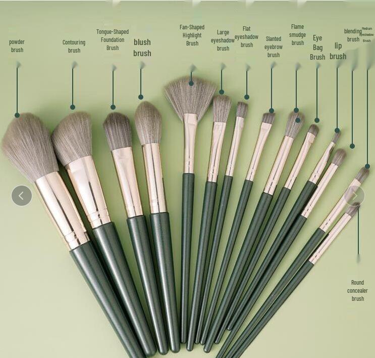 Holiday 12-Piece Makeup Brush Set: Powder, Eyeshadow, Foundation & Concealer Brushes with Soft Bristles