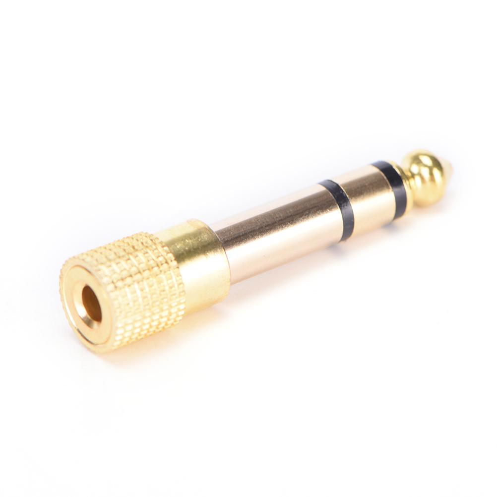 

- 6.5mm 1/4 Male Plug To 3.5mm 1/8 Female Jack Stereo Headphone Audio Adapter - золотий